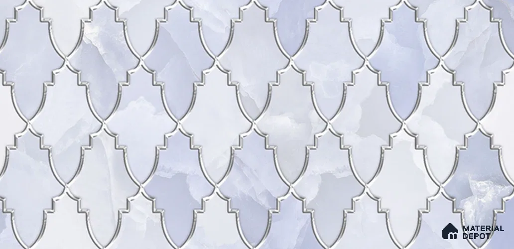 Patterned Look Wall Tile TL 11371 B 257 Dark 2 ft x 1 ft Glossy Finish Ceramic Tile - 9 mm