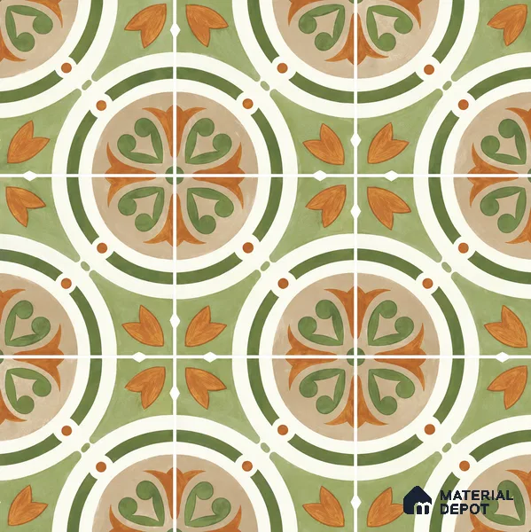 Moroccan Floor & Wall Tile TL 11381 B 6628 2 ft x 2 ft Matte Finish Porcelain Tile - 9 mm | Suitable For Kitchen, Accent/Feature Wall, Dining Area