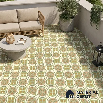Moroccan Floor & Wall Tile TL 11381 B 6628 2 ft x 2 ft Matte Finish Porcelain Tile - 9 mm | Suitable For Kitchen, Accent/Feature Wall, Dining Area