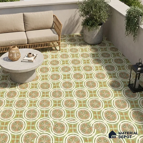 Moroccan Floor & Wall Tile TL 11381 B 6628 2 ft x 2 ft Matte Finish Porcelain Tile - 9 mm | Suitable For Kitchen, Accent/Feature Wall, Dining Area