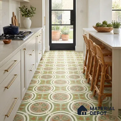 Moroccan Floor & Wall Tile TL 11381 B 6628 2 ft x 2 ft Matte Finish Porcelain Tile - 9 mm | Suitable For Kitchen, Accent/Feature Wall, Dining Area