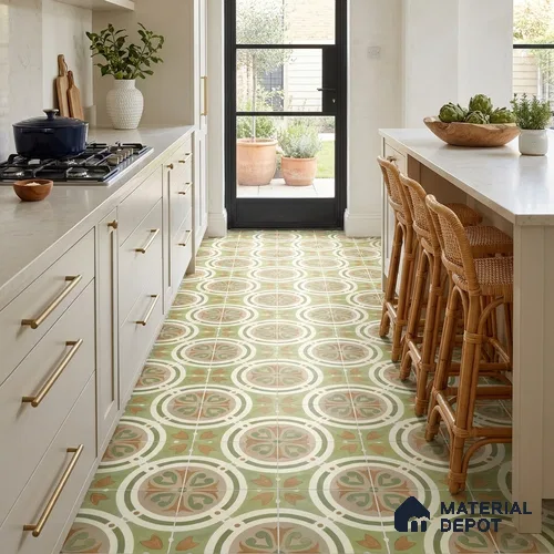 Moroccan Floor & Wall Tile TL 11381 B 6628 2 ft x 2 ft Matte Finish Porcelain Tile - 9 mm | Suitable For Kitchen, Accent/Feature Wall, Dining Area