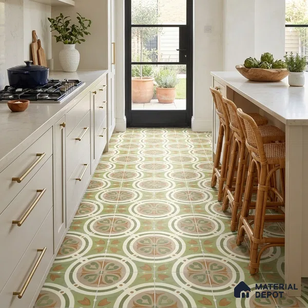 Moroccan Floor & Wall Tile TL 11381 B 6628 2 ft x 2 ft Matte Finish Porcelain Tile - 9 mm | Suitable For Kitchen, Accent/Feature Wall, Dining Area