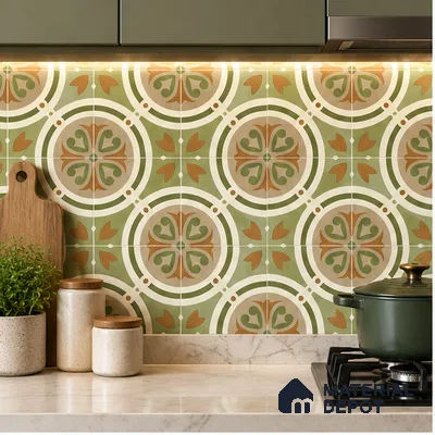 Moroccan Floor & Wall Tile TL 11381 B 6628 2 ft x 2 ft Matte Finish Porcelain Tile - 9 mm | Suitable For Kitchen, Accent/Feature Wall, Dining Area