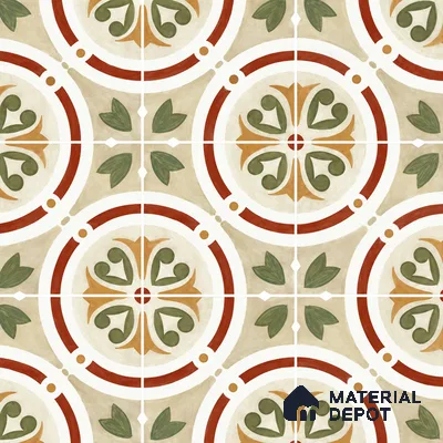 Moroccan Floor & Wall Tile TL 11381 6627 2 ft x 2 ft Matte Finish Porcelain Tile - 9 mm | Suitable For Kitchen, Accent/Feature Wall, Dining Area