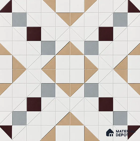 Moroccan Floor & Wall Tile TL 11383 6015 2 ft x 2 ft Matte Finish Porcelain Tile - 9 mm | Suitable For Kitchen, Balcony, Dining Area