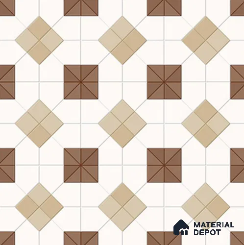Geometric Look Floor & Wall Tile TL 11384 B 6018 2 ft x 2 ft Matte Finish Porcelain Tile - 9 mm
