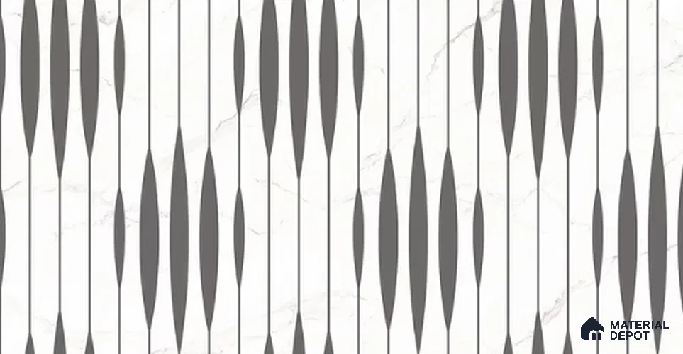 Patterned Look Wall Tile TL 11392 5026 2 ft x 1 ft Glossy Finish Porcelain Tile - 9 mm