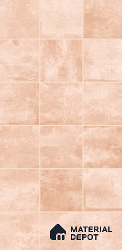 Faux Subway Wall Tile TL 11393 C Pink Amber Grid 2 ft x 1 ft Glossy Finish Ceramic Tile - 9 mm | Suitable For Kitchen Backsplash, Bathroom & Basin Accent