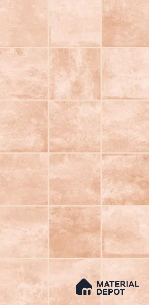 Faux Subway Wall Tile TL 11393 C Pink Amber Grid 2 ft x 1 ft Glossy Finish Ceramic Tile - 9 mm | Suitable For Kitchen Backsplash, Bathroom & Basin Accent