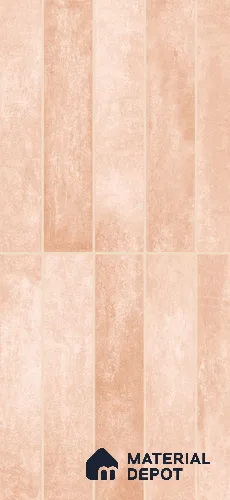 Faux Subway Wall Tile TL 11393 H Sandstone Blush 2 ft x 1 ft Glossy Finish Ceramic Tile - 9 mm | Suitable For Kitchen Backsplash, Bathroom & Basin Accent