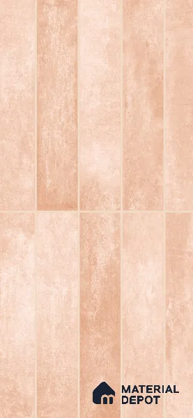 Faux Subway Wall Tile TL 11393 H Sandstone Blush 2 ft x 1 ft Glossy Finish Ceramic Tile - 9 mm | Suitable For Kitchen Backsplash, Bathroom & Basin Accent