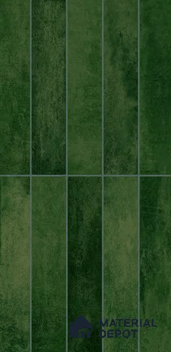 Faux Subway Wall Tile TL 11393 J Forest Cement 2 ft x 1 ft Glossy Finish Ceramic Tile - 9 mm | Suitable For Kitchen Backsplash, Bathroom & Basin Accent