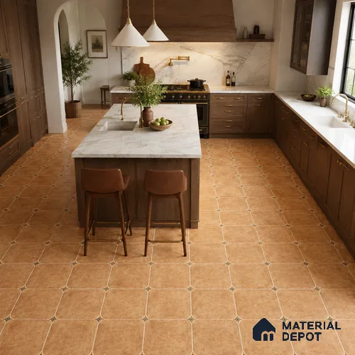 Terracotta Floor & Wall Octagon Tile TL 11427 B 20 inch x 20 inch Matte Finish Porcelain Tile - 9 mm | Suitable For Balcony, Kitchen, Dining Area, Bedroom
