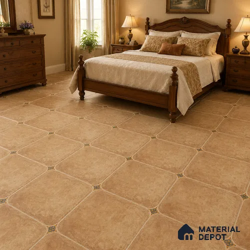 Terracotta Floor & Wall Octagon Tile TL 11427 B 20 inch x 20 inch Matte Finish Porcelain Tile - 9 mm | Suitable For Balcony, Kitchen, Dining Area, Bedroom