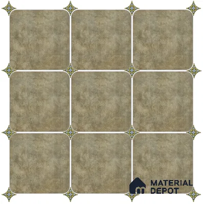 Olive Grey Floor & Wall Octagon Tile TL 11427 D 20 inch x 20 inch Matte Finish Porcelain Tile - 9 mm | Suitable For Balcony, Kitchen, Dining Area, Bedroom