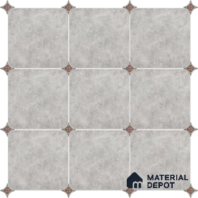 Silver Grey Floor & Wall Octagon Tile TL 11427 F 20 inch x 20 inch Matte Finish Porcelain Tile - 9 mm | Suitable For Balcony, Kitchen, Dining Area, Bedroom
