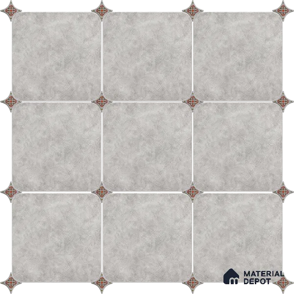 Silver Grey Floor & Wall Octagon Tile TL 11427 F 20 inch x 20 inch Matte Finish Porcelain Tile - 9 mm | Suitable For Balcony, Kitchen, Dining Area, Bedroom