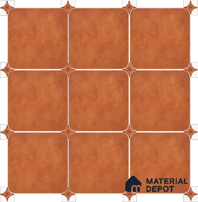 Rust Amber Cement Look Floor & Wall Octagon Tile TL 11427 G 20 inch x 20 inch Matte Finish Porcelain Tile - 9 mm | Suitable For Balcony, Kitchen, Dining Area, Bedroom