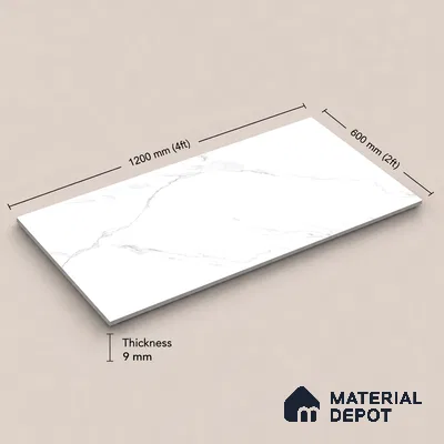 Marble Tile TL 11429 | 4 ft x 2 ft Glossy Finish Vitrified Tile - 9 mm