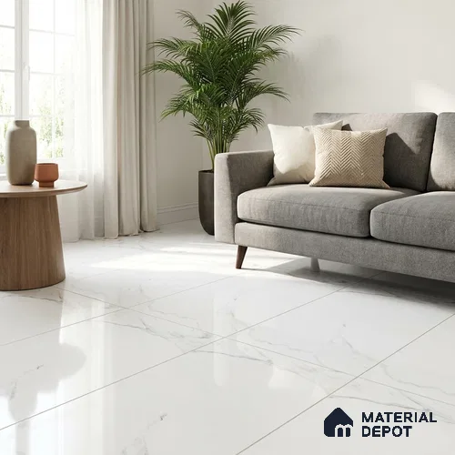 Marble Wall & Floor Tile TL 11429 4 ft x 2 ft Glossy Finish Vitrified Tile - 9 mm | Suitable For Living Room, Bedroom, Dining