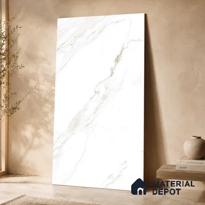 Marble Wall & Floor Tile TL 11430 Valina Vein | 4 ft x 2 ft Glossy Finish Vitrified Tile - 9 mm | Suitable For Living Room, Bedroom, Bathroom