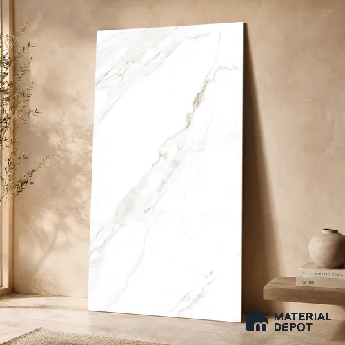 Marble Wall & Floor Tile TL 11430 Valina Vein | 4 ft x 2 ft Glossy Finish Vitrified Tile - 9 mm | Suitable For Living Room, Bedroom, Bathroom