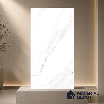 Marble Wall & Floor Tile TL 11430 Valina Vein | 4 ft x 2 ft Glossy Finish Vitrified Tile - 9 mm | Suitable For Living Room, Bedroom, Bathroom
