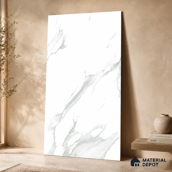 Marble Wall & Floor Tile TL 11431 Celeste Vein | 4 ft x 2 ft Glossy Finish Vitrified Tile - 9 mm | Suitable For Living Room, Bedroom, Bathroom