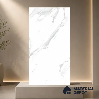 Marble Wall & Floor Tile TL 11431 Celeste Vein | 4 ft x 2 ft Glossy Finish Vitrified Tile - 9 mm | Suitable For Living Room, Bedroom, Bathroom