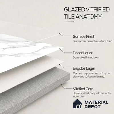 Marble Wall & Floor Tile TL 11431 Celeste Vein | 4 ft x 2 ft Glossy Finish Vitrified Tile - 9 mm | Suitable For Living Room, Bedroom, Bathroom