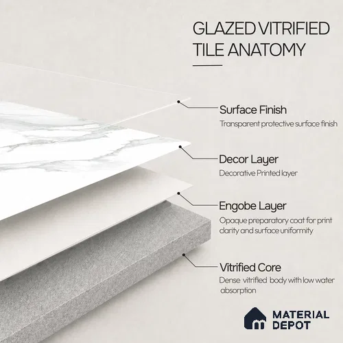 Marble Wall & Floor Tile TL 11431 Celeste Vein | 4 ft x 2 ft Glossy Finish Vitrified Tile - 9 mm | Suitable For Living Room, Bedroom, Bathroom