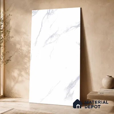 Marble Wall & Floor Tile TL 11433 Azure Cascade | 4 ft x 2 ft Glossy Finish Vitrified Tile - 9 mm | Suitable For Living Room, Bedroom, Bathroom