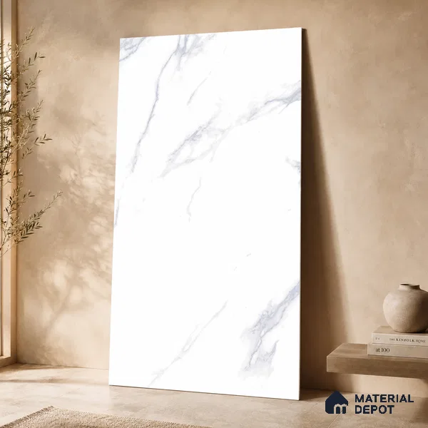 Marble Wall & Floor Tile TL 11433 Azure Cascade | 4 ft x 2 ft Glossy Finish Vitrified Tile - 9 mm | Suitable For Living Room, Bedroom, Bathroom