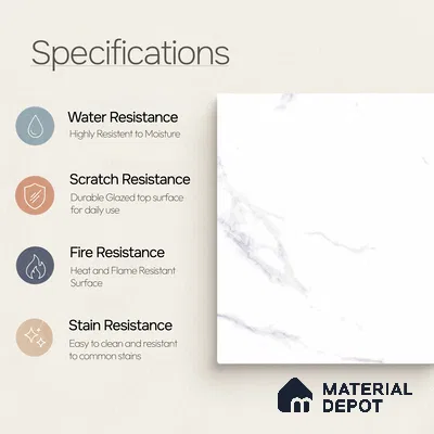 Marble Wall & Floor Tile TL 11433 Azure Cascade | 4 ft x 2 ft Glossy Finish Vitrified Tile - 9 mm | Suitable For Living Room, Bedroom, Bathroom