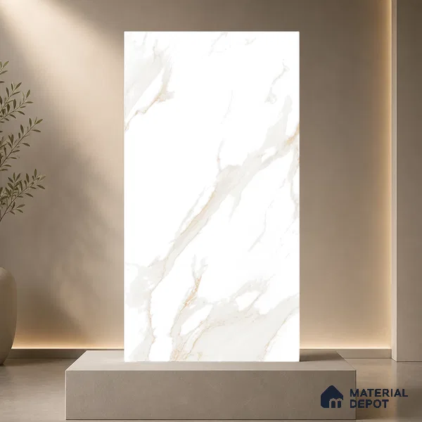 Marble Tile TL 11434 | 4 ft x 2 ft Glossy Finish Vitrified Tile - 9 mm