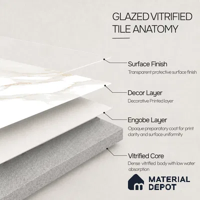 Marble Tile TL 11434 | 4 ft x 2 ft Glossy Finish Vitrified Tile - 9 mm