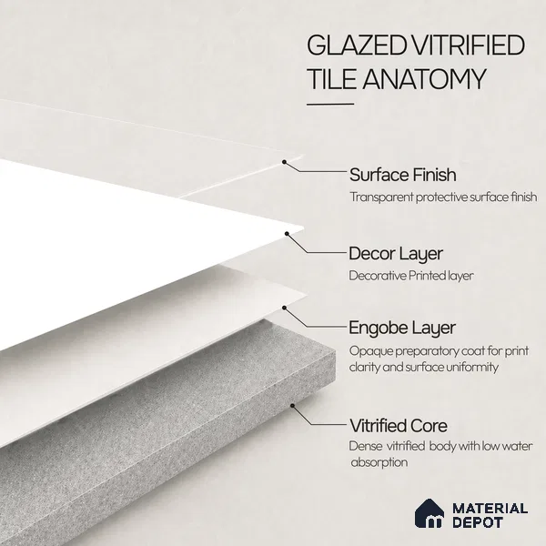 Marble Tile TL 11435 | 4 ft x 2 ft Glossy Finish Vitrified Tile - 9 mm