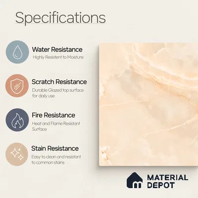 Marble Tile TL 11438 | 4 ft x 2 ft Glossy Finish Vitrified Tile - 9 mm