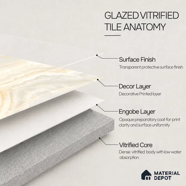 Marble Wall & Floor Tile TL 11439 Auric Cascade | 4 ft x 2 ft Glossy Finish Vitrified Tile - 9 mm | Suitable For Living Room, Bedroom, Bathroom