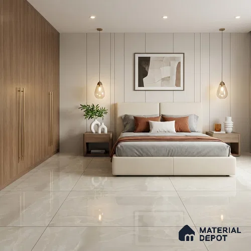 Marble Wall & Floor Tile TL 11440 4 ft x 2 ft Glossy Finish Vitrified Tile - 9 mm | Suitable For Living Room, Bedroom, Dining