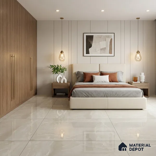 Marble Wall & Floor Tile TL 11440 4 ft x 2 ft Glossy Finish Vitrified Tile - 9 mm | Suitable For Living Room, Bedroom, Dining