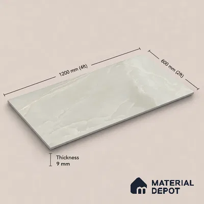 Marble Tile TL 11440 | 4 ft x 2 ft Glossy Finish Vitrified Tile - 9 mm