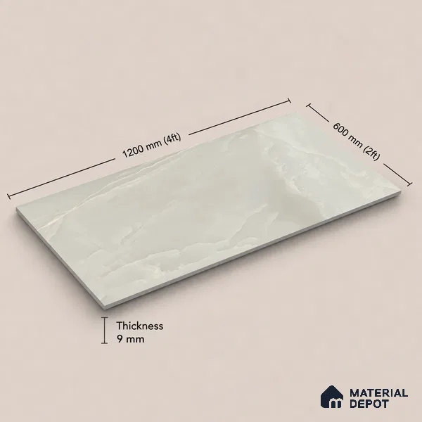 Marble Tile TL 11440 | 4 ft x 2 ft Glossy Finish Vitrified Tile - 9 mm