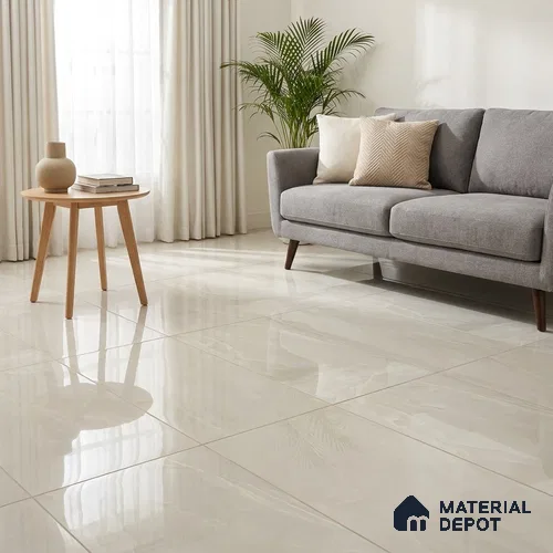 Marble Wall & Floor Tile TL 11440 4 ft x 2 ft Glossy Finish Vitrified Tile - 9 mm | Suitable For Living Room, Bedroom, Dining
