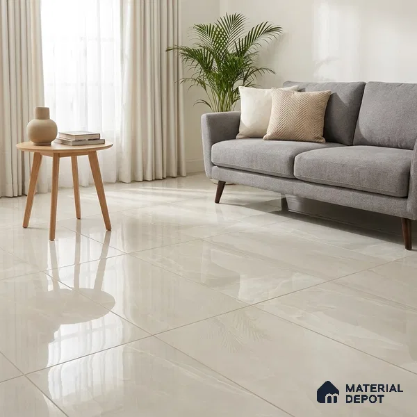 Marble Wall & Floor Tile TL 11440 4 ft x 2 ft Glossy Finish Vitrified Tile - 9 mm | Suitable For Living Room, Bedroom, Dining