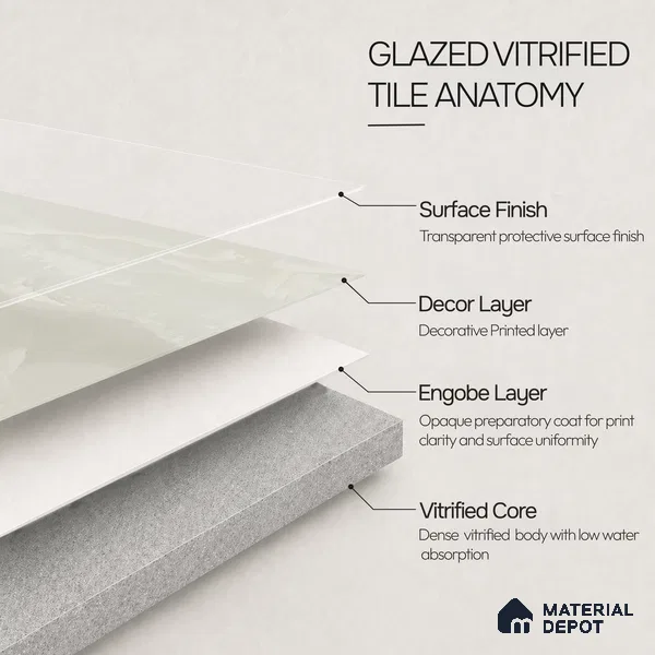 Marble Tile TL 11440 | 4 ft x 2 ft Glossy Finish Vitrified Tile - 9 mm