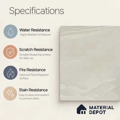 Marble Tile TL 11440 | 4 ft x 2 ft Glossy Finish Vitrified Tile - 9 mm