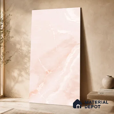 Marble Wall & Floor Tile TL 11441 Blush Aurora | 4 ft x 2 ft Glossy Finish Vitrified Tile - 9 mm | Suitable For Living Room, Bedroom, Bathroom
