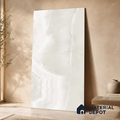 Marble Wall & Floor Tile TL 11442 Luna Cascade | 4 ft x 2 ft Glossy Finish Vitrified Tile - 9 mm | Suitable For Living Room, Bedroom, Bathroom